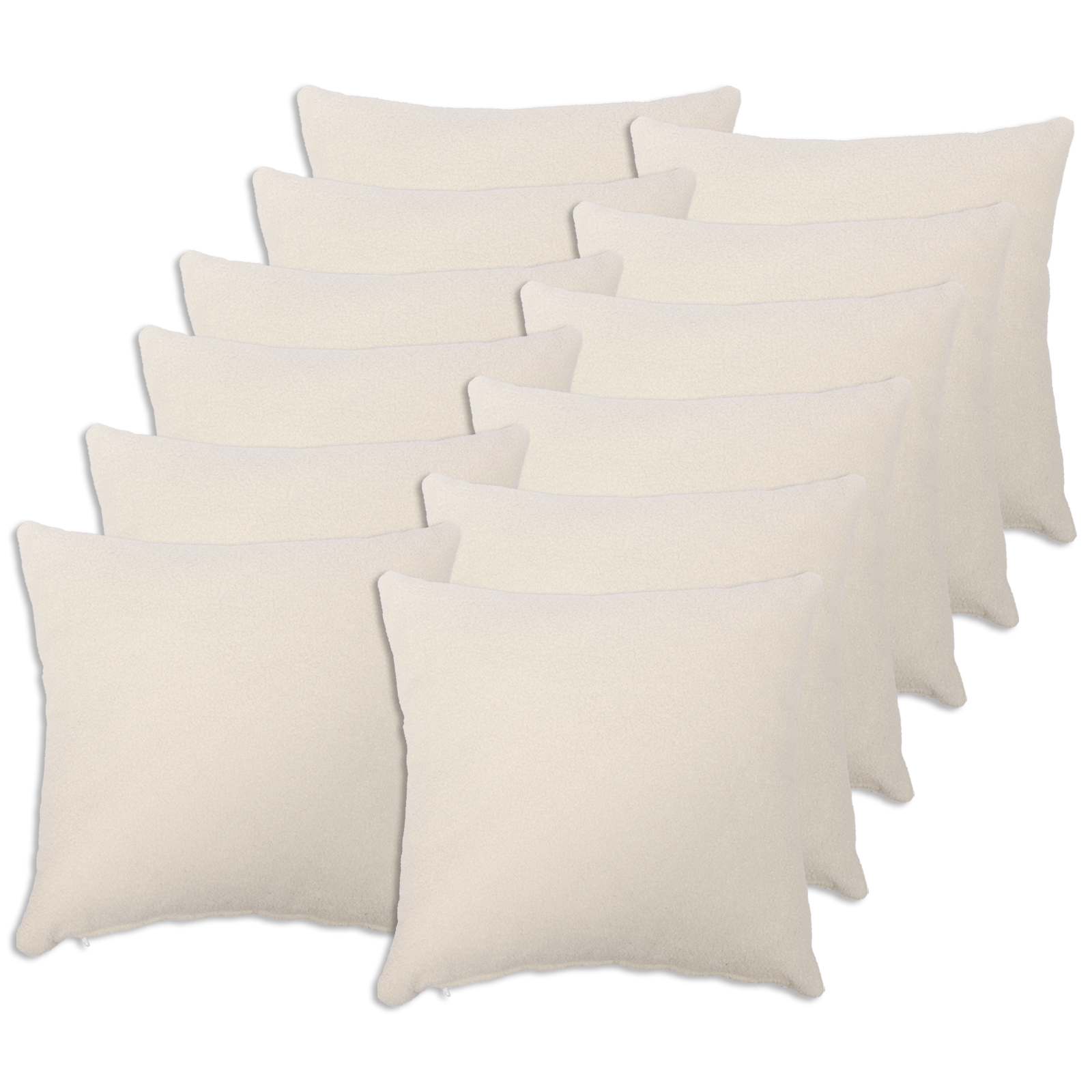 Kussensloop 12 pcs HEERLEN Crèmekleurig 40 x 40 cm Bouclé image 1