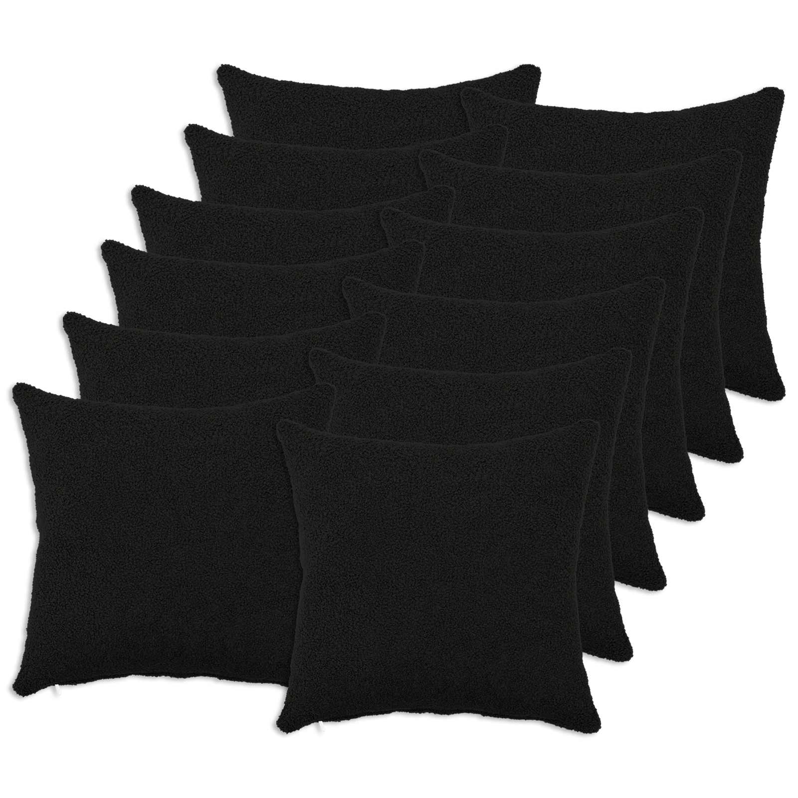 Kussensloop 12 pcs HEERLEN Zwart 40 x 40 cm Bouclé image 1