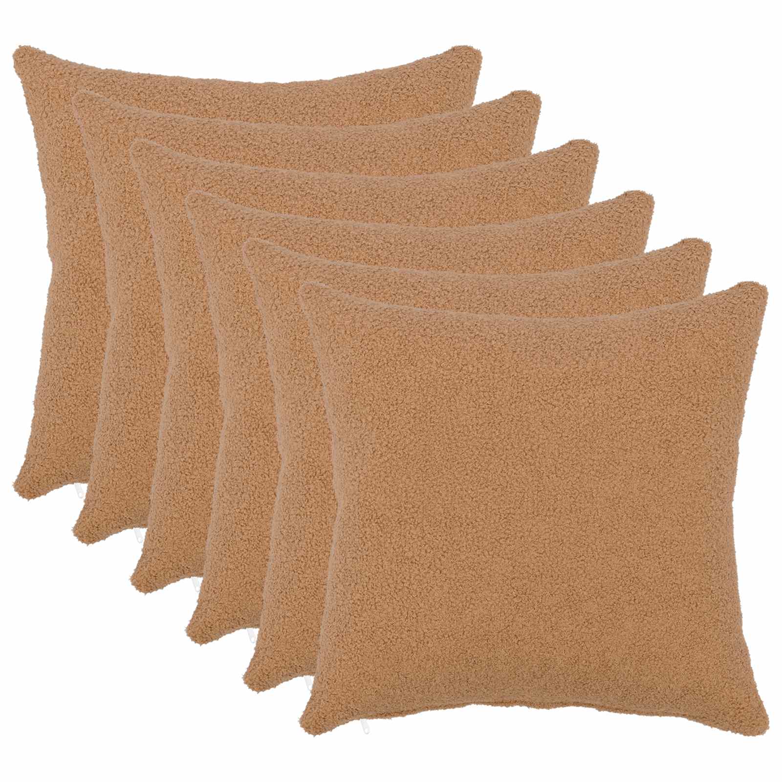 Kussensloop 6 pcs HEERLEN Beige 40 x 40 cm Bouclé image 1