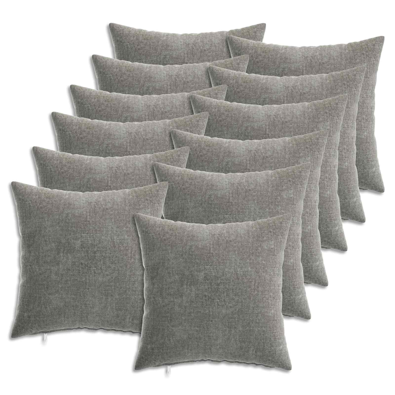 vidaXL Husă pentru pernă 12 pcs HEERLEN Gri închis 40 x 40 cm