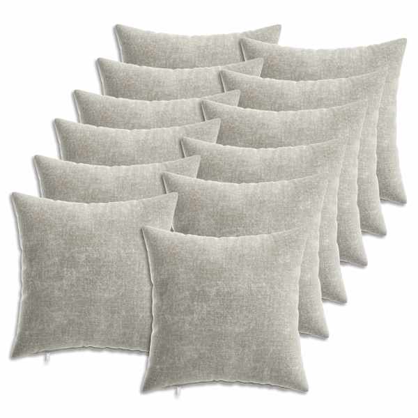 vidaXL Diivanipadi 12 tk HEERLEN Helehall 40 x 40 cm &Scaron;en&uuml;&uuml;lfabric
