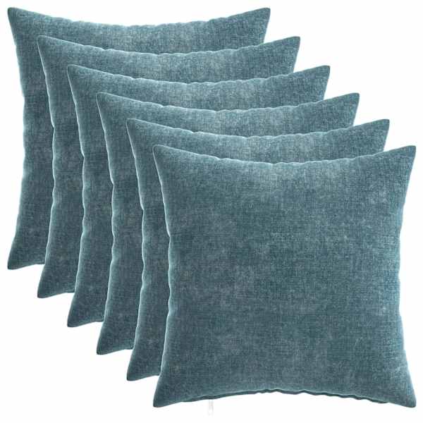 vidaXL Diivanipadi 6 tk HEERLEN Sinine 40 x 40 cm &Scaron;en&uuml;&uuml;lfabric