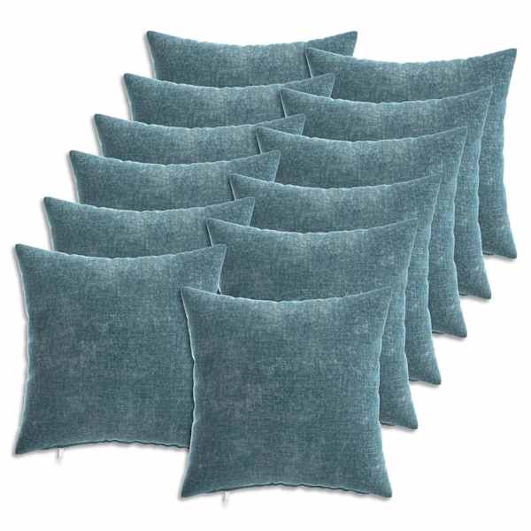 vidaXL Diivanipadi 12 tk HEERLEN Sinine 40 x 40 cm &Scaron;en&uuml;&uuml;lfabric