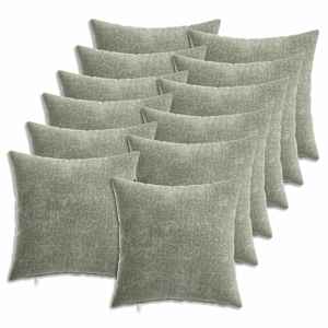 vidaXL Diivanipadi 12 tk HEERLEN Roheline 40 x 40 cm &Scaron;en&uuml;&uuml;lfabric