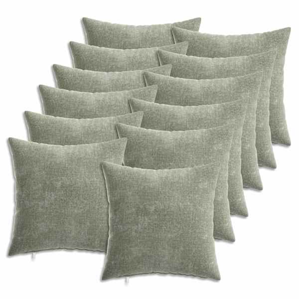vidaXL Diivanipadi 12 tk HEERLEN Roheline 40 x 40 cm &Scaron;en&uuml;&uuml;lfabric