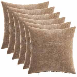 vidaXL Diivanipadi 6 tk HEERLEN Pruun 40 x 40 cm &Scaron;en&uuml;&uuml;lfabric