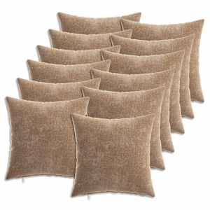 vidaXL Diivanipadi 12 tk HEERLEN Pruun 40 x 40 cm &Scaron;en&uuml;&uuml;lfabric