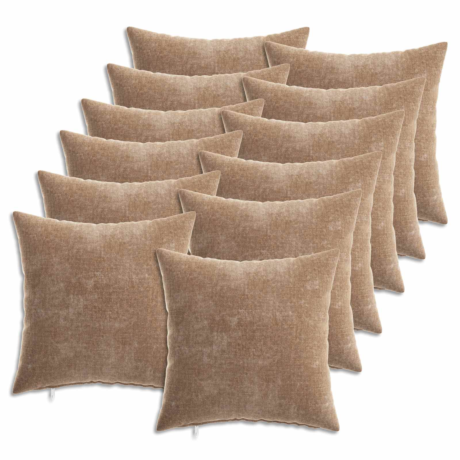 vidaXL Husă pentru pernă 12 pcs HEERLEN Maro 40 x 40 cm