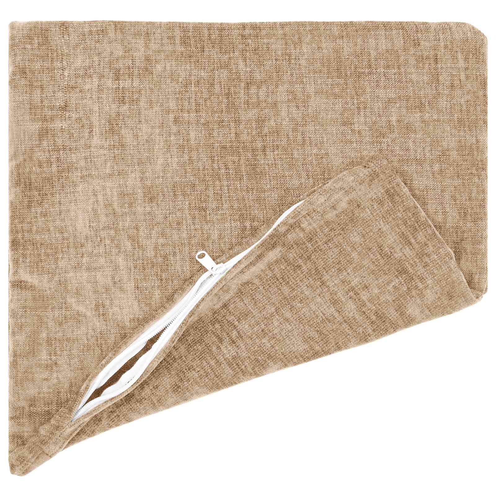 Kussensloop 12 st HEERLEN Taupe 40 x 40 cm Chenille Stof image 4