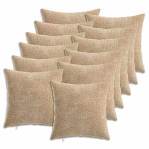 vidaXL Diivanipadi 12 tk HEERLEN Pruunikashall 40 x 40 cm &Scaron;en&uuml;&uuml;lfabric