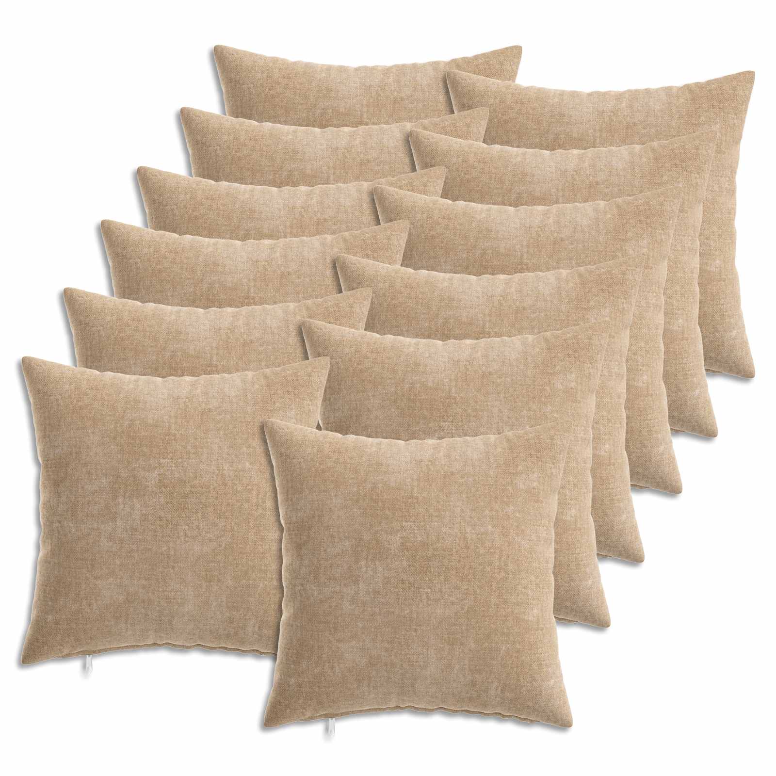 vidaXL Povlak na polštář 12 ks HEERLEN Taupe 40 x 40 cm