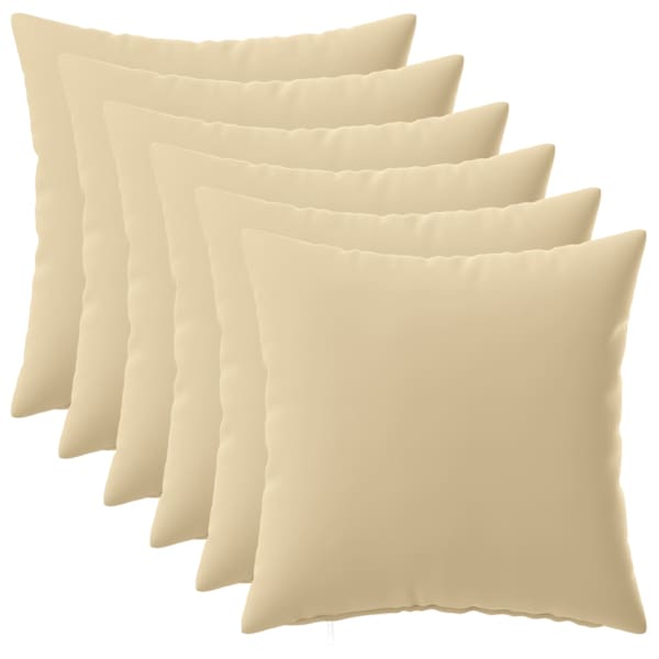 vidaXL Diivanipadi 6 pcs HEERLEN Beež 40 x 40 cm Pol&uuml;ester