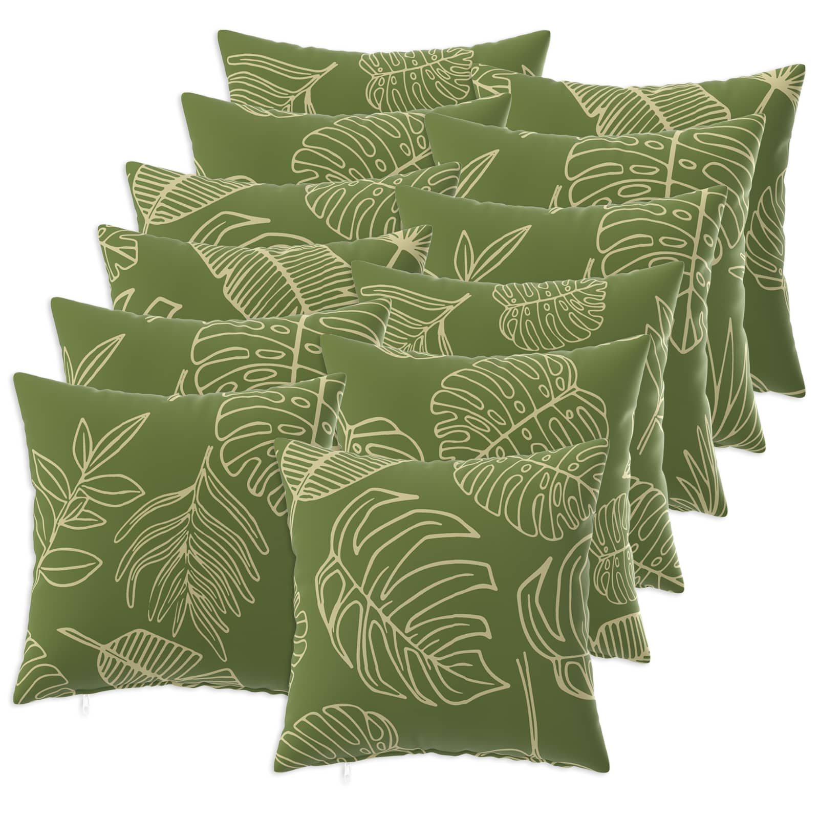 vidaXL Povlak na polštář 12 pcs HEERLEN Listový design 40 x 40 cm