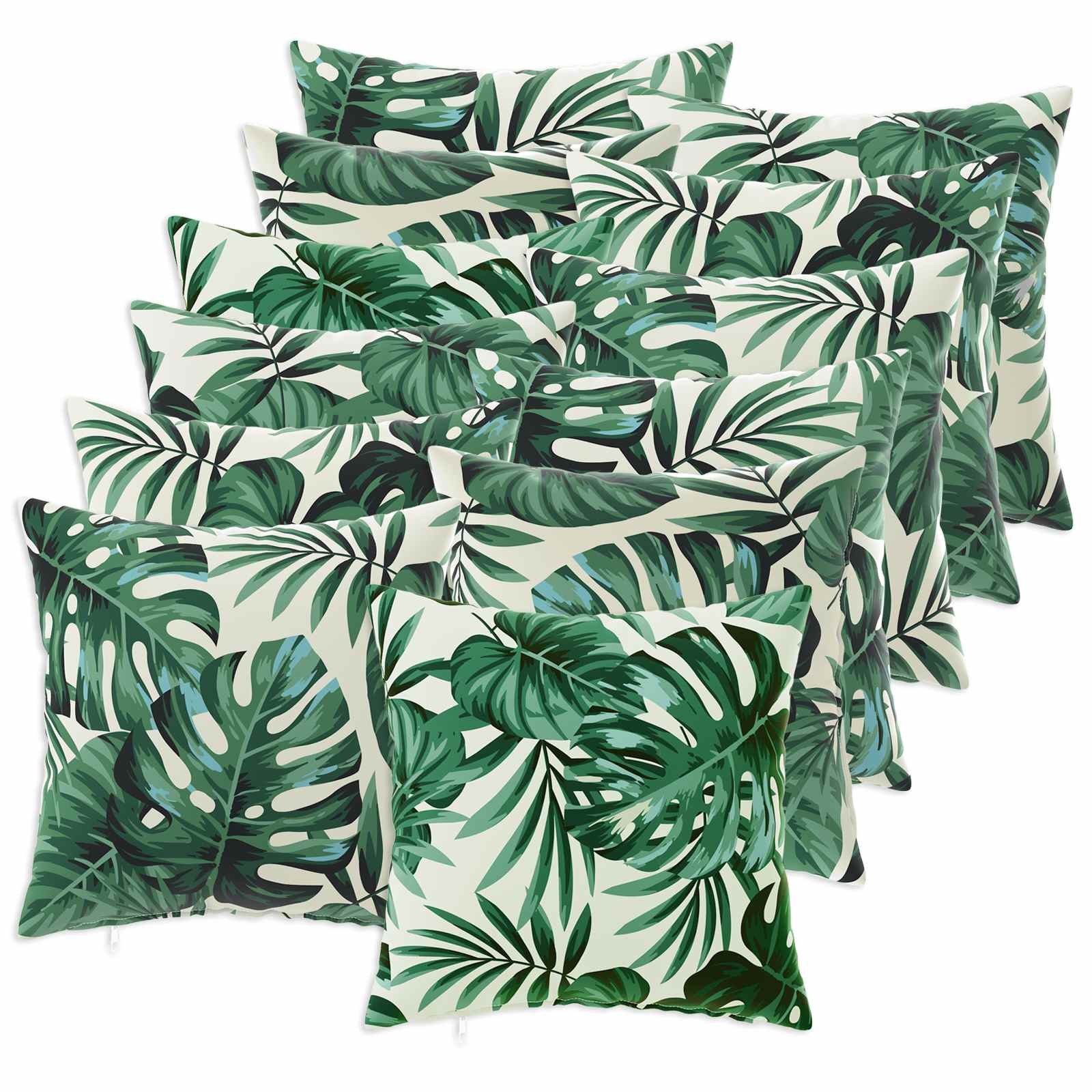 vidaXL Povlak na polštář 12 pcs HEERLEN Vzor listů 40 x 40 cm