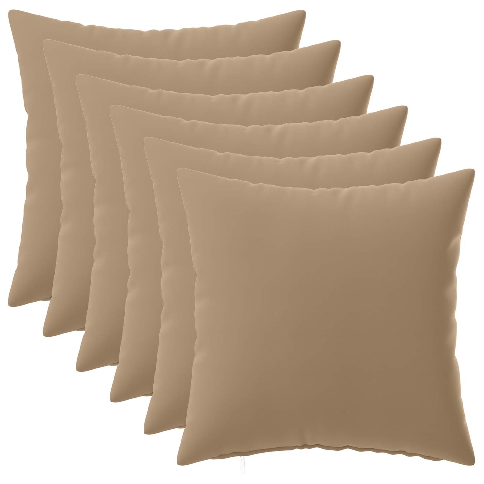 Kussensloop 6 st HEERLEN Taupe 40 x 40 cm Polyester image 1