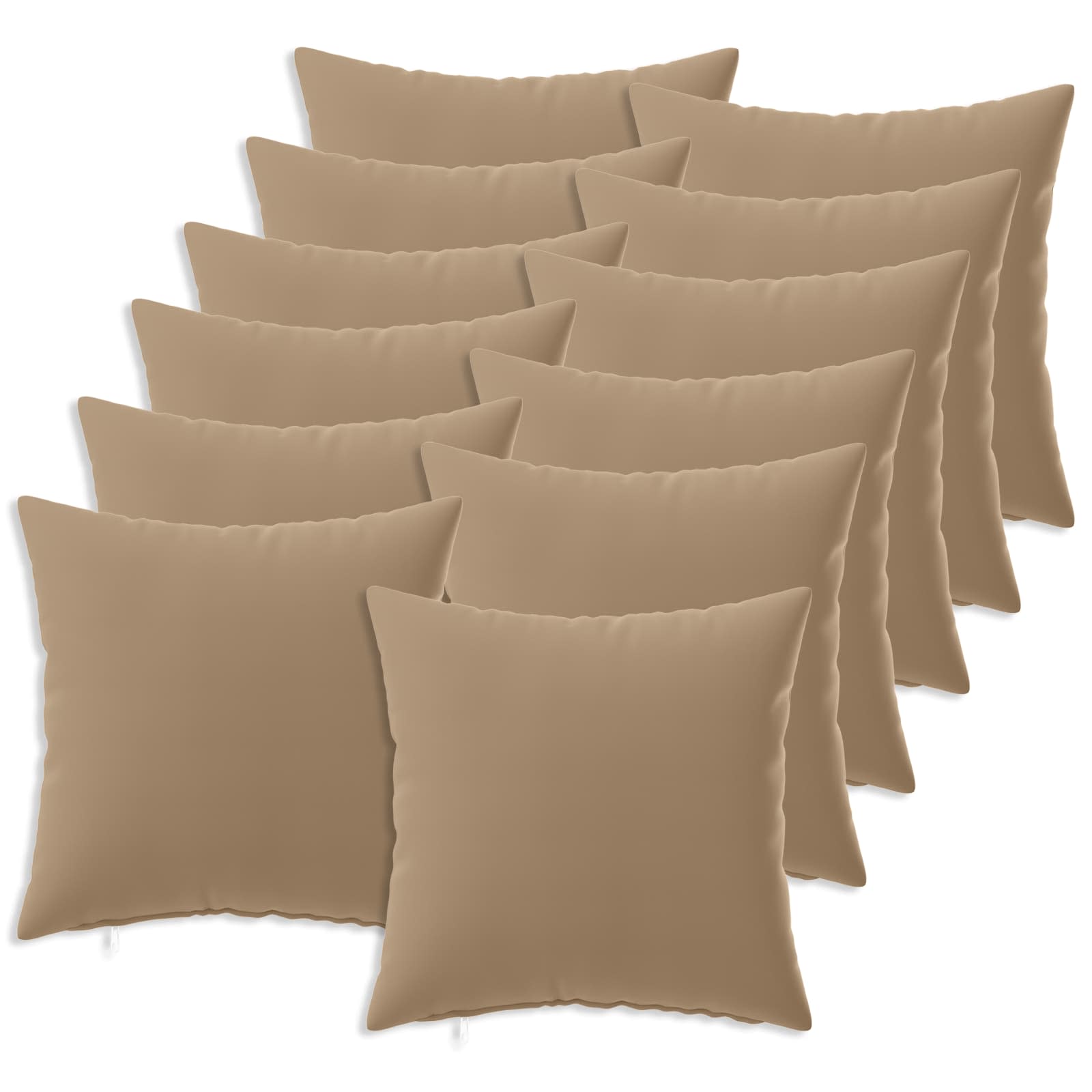 Kussensloop 12 st HEERLEN Taupe 40 x 40 cm Polyester image 1