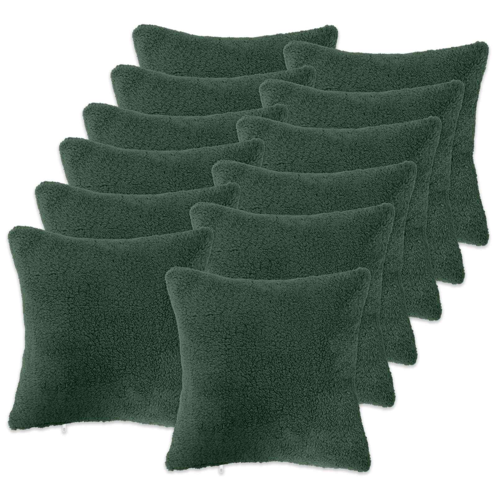 Prevleka za blazino 12 kos HEERLEN Temno zelena 40 x 40 cm