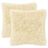 vidaXL Diivanipadi 2 pcs HEERLEN Kreemjas 40 x 40 cm PV Fliis
