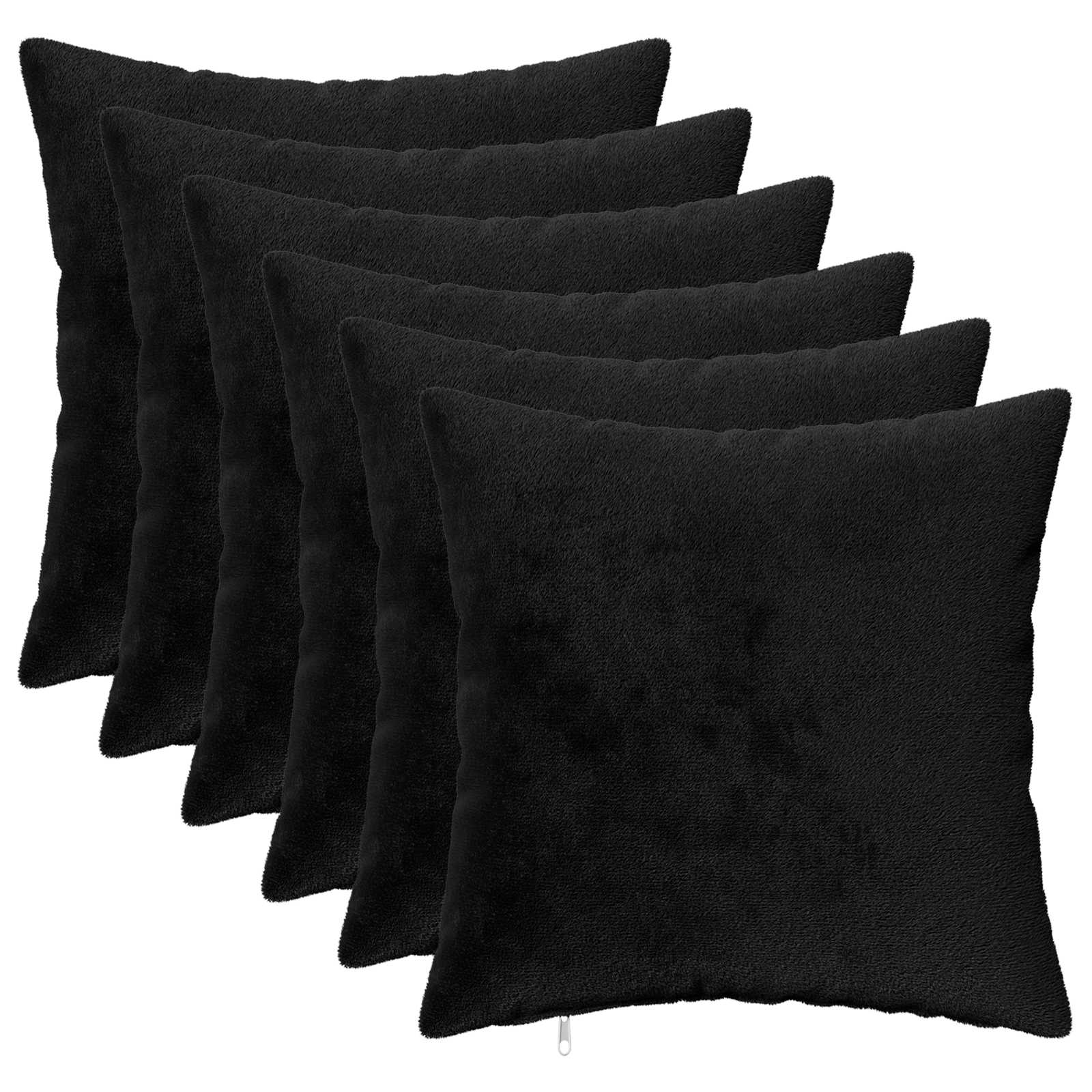 Kussensloop 6 pcs HEERLEN Zwart 40 x 40 cm Flanel image 1