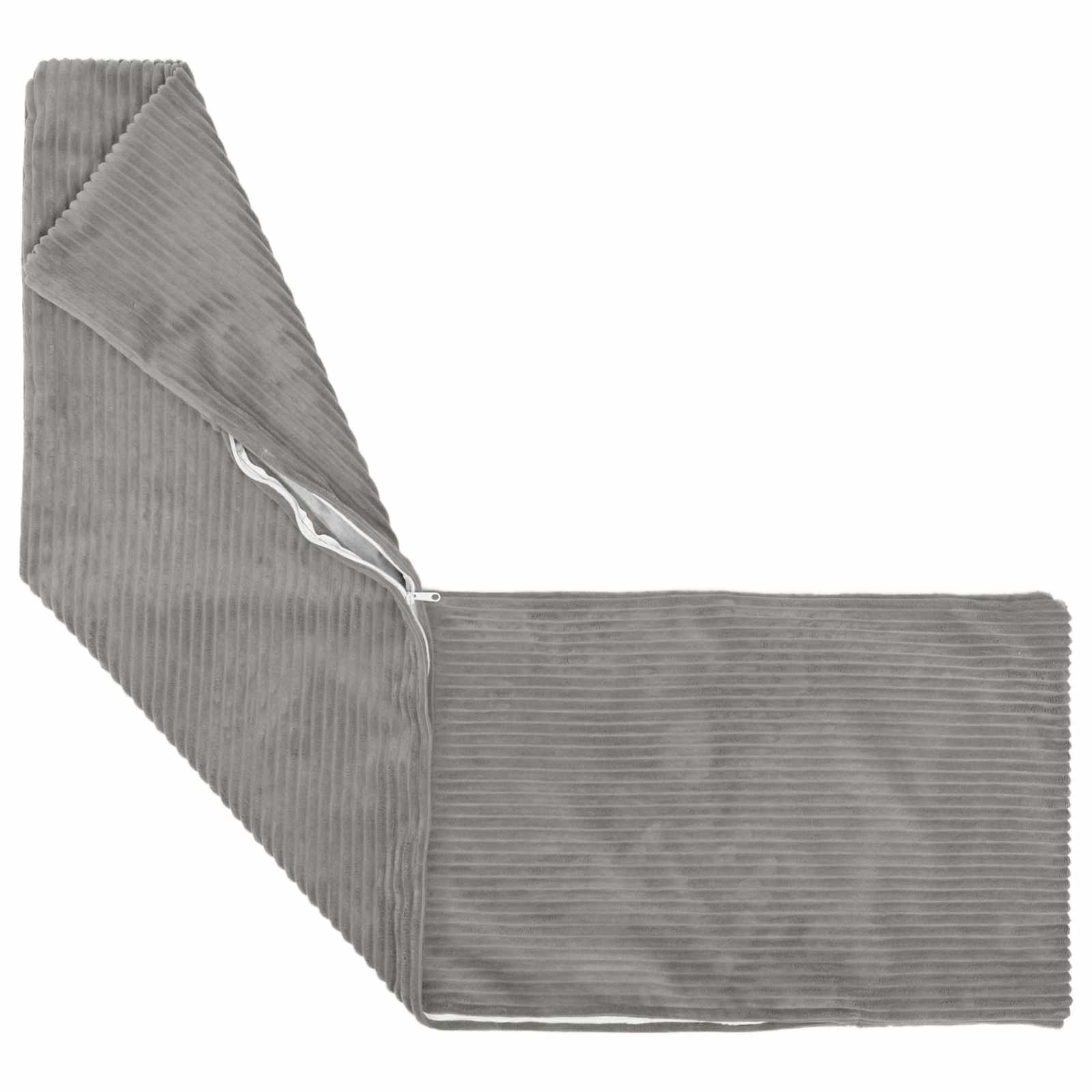 Kussensloop HEERLEN Lichtgrijs 40 x 145 cm corduroy image 3