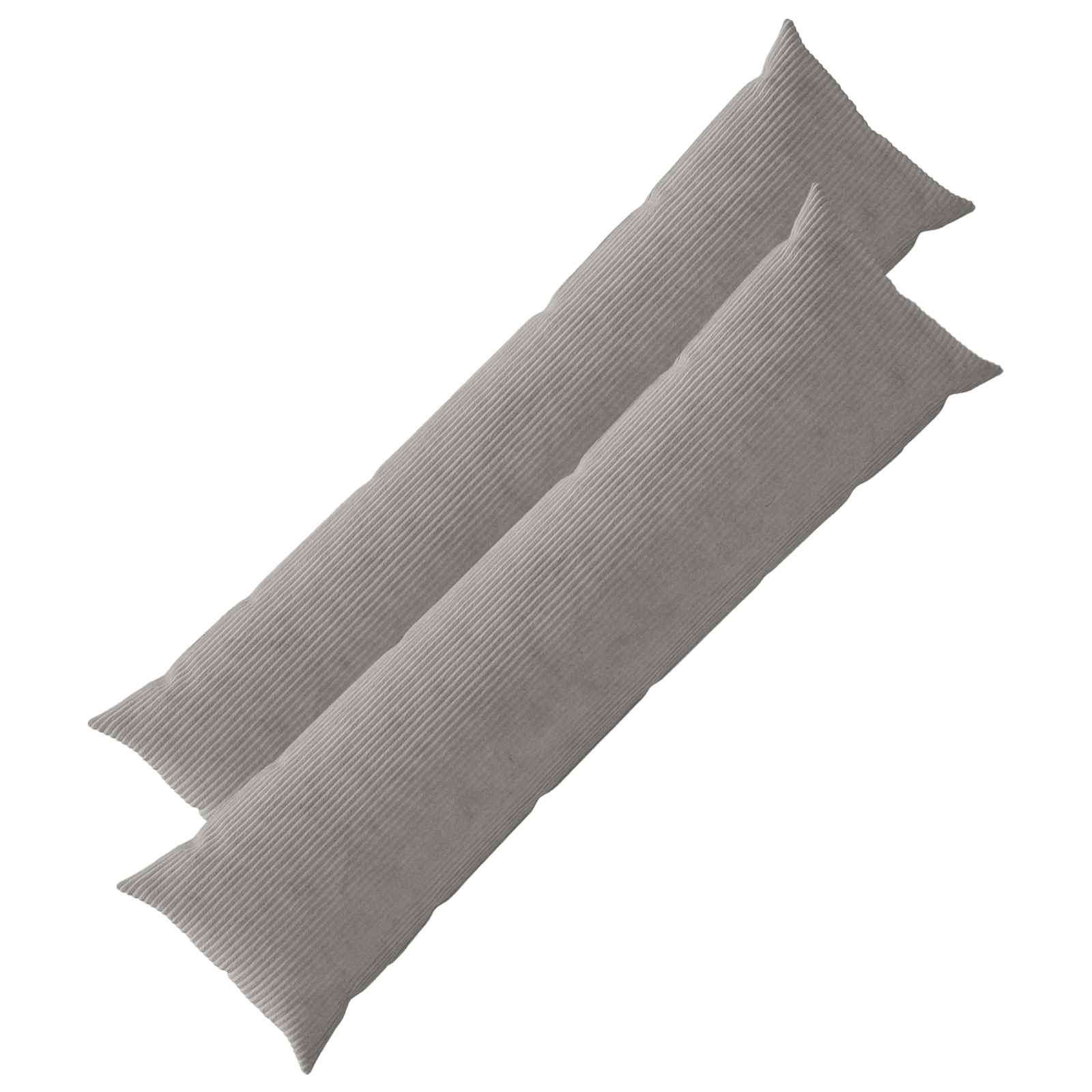 vidaXL Pudebetræk 2 pcs HEERLEN Lysegrå 40 x 145 cm cordfløjl