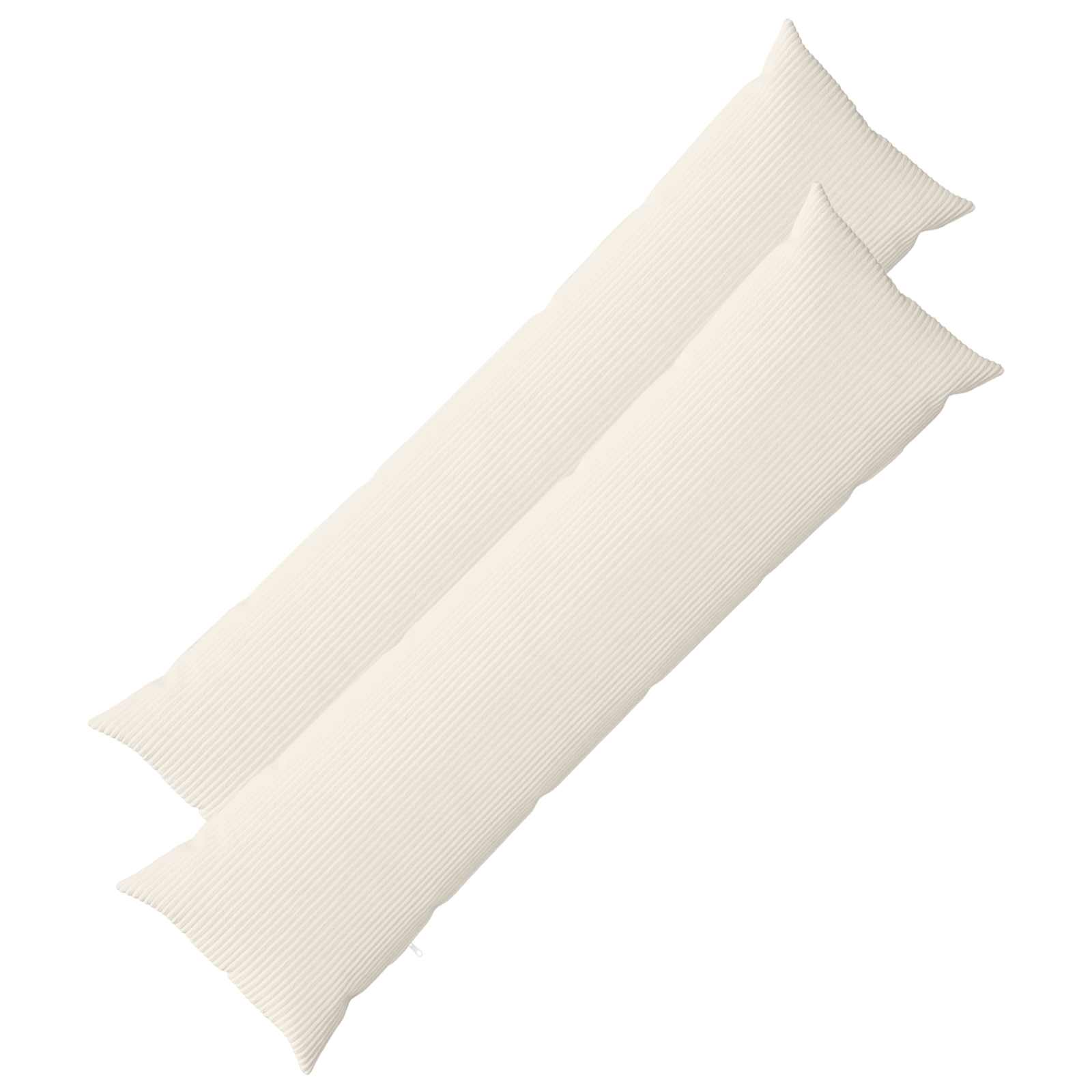 Kussensloop 2 pcs HEERLEN Crèmekleurig 40 x 145 cm corduroy image 1