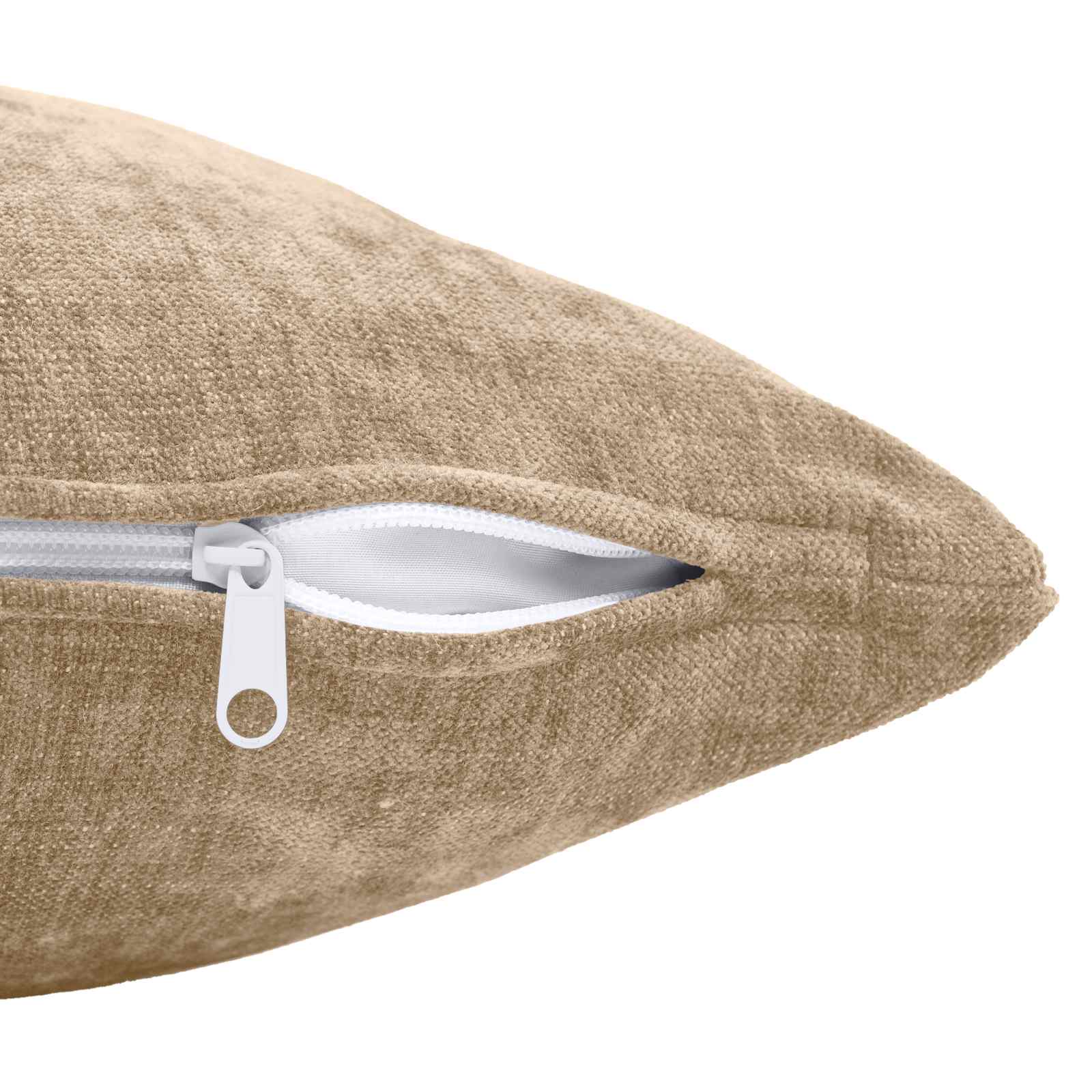 Kussensloop 2 st HEERLEN Taupe 40 x 145 cm Chenille Stof image 7