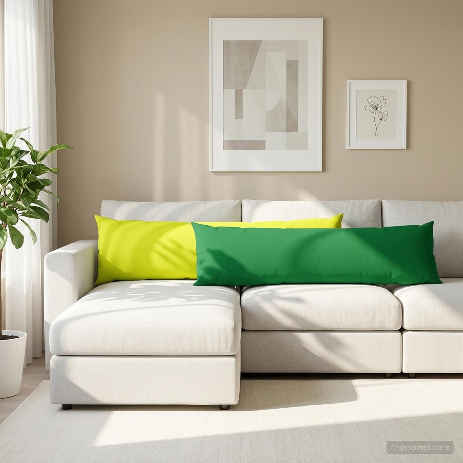 vidaXL Kussensloop HEERLEN Helder groen 40 x 145 cm Polyester