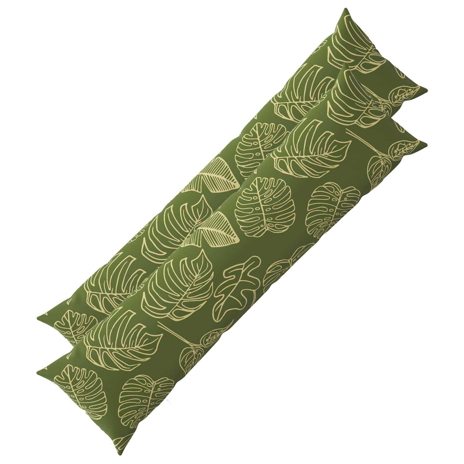 Kussensloop 2 pcs HEERLEN Bladontwerp 40 x 145 cm Polyester image 1