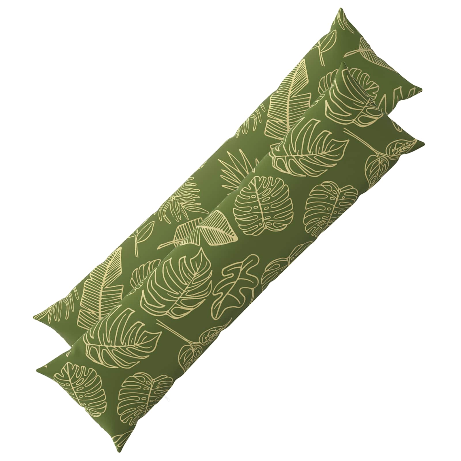 vidaXL Poťah na podložku 2 pcs HEERLEN Design s listami 40 x 145 cm