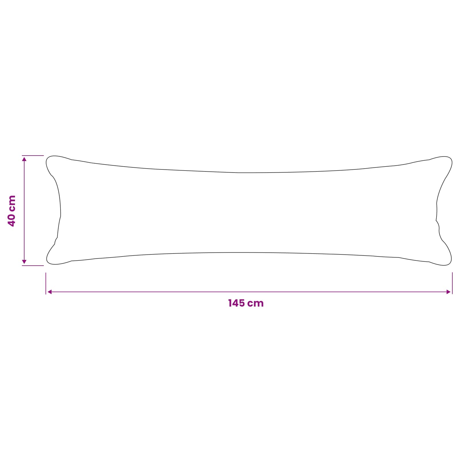 Prevleka za blazino 2 kos HEERLEN Temno zelena 40 x 145 cm