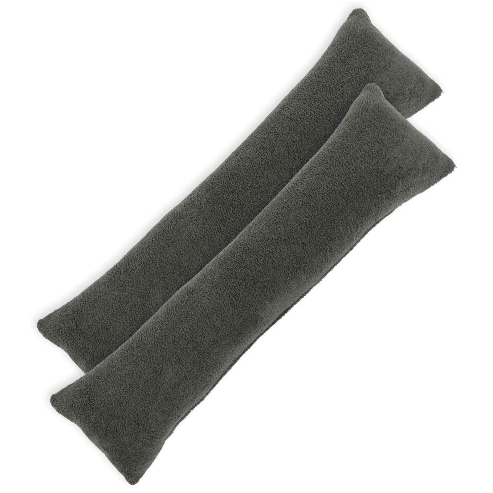 Prevleka za blazino 2 kos HEERLEN Temno siva 40 x 145 cm Bouclé
