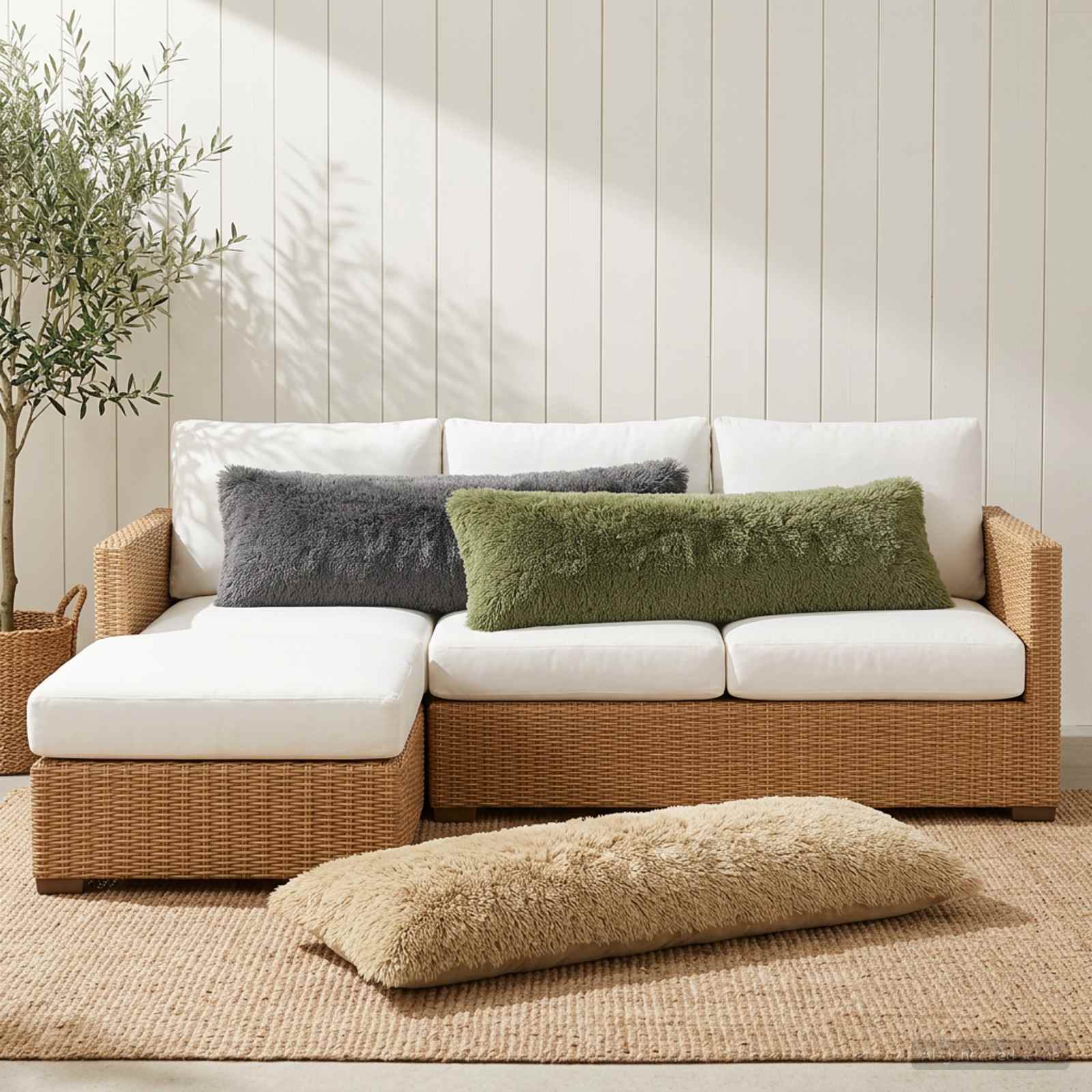 Kussensloop 2 pcs HEERLEN Lichtgrijs 40 x 145 cm PV Fleece image 3