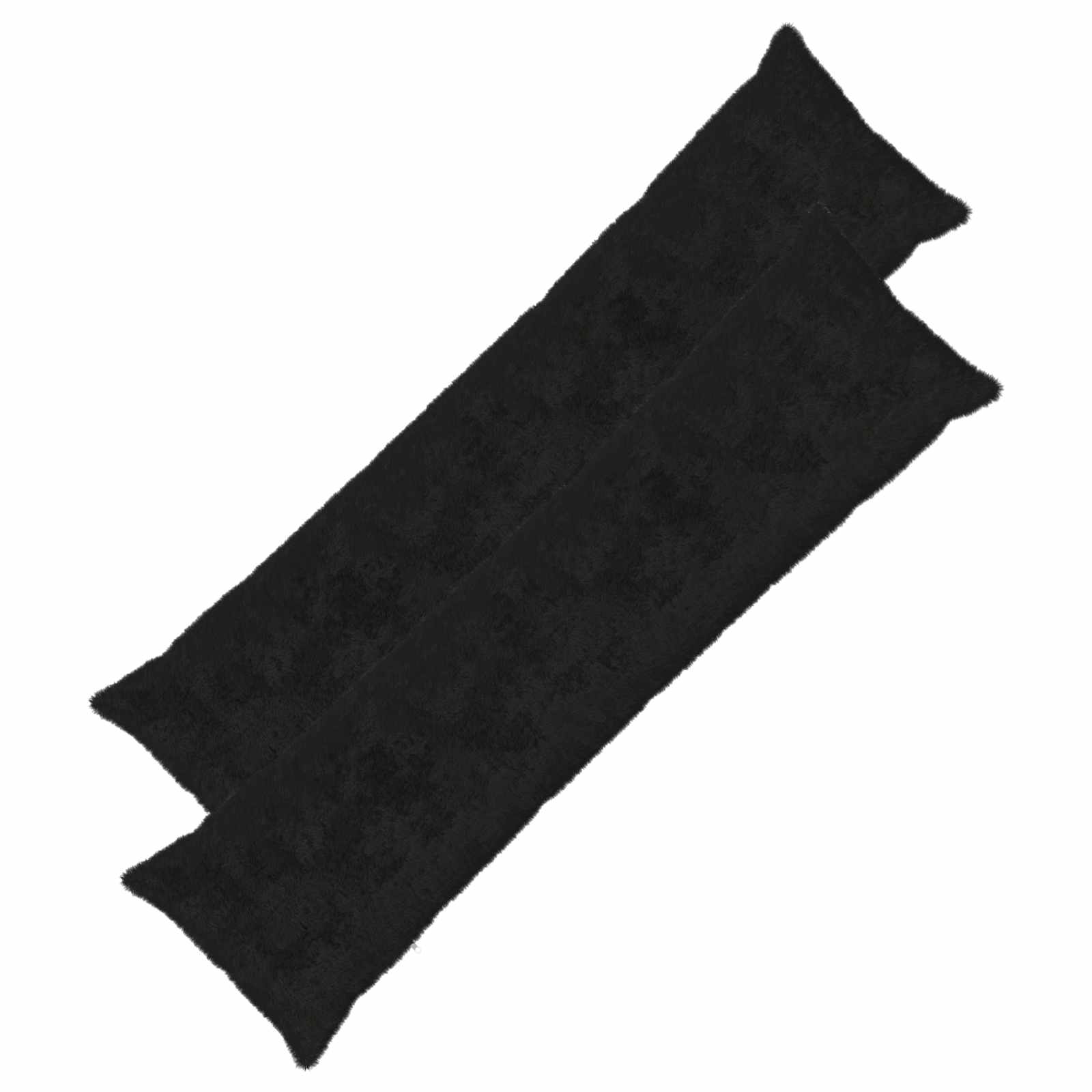 Kussensloop 2 st HEERLEN Zwart 40 x 145 cm Nep Konijnenbont image 1