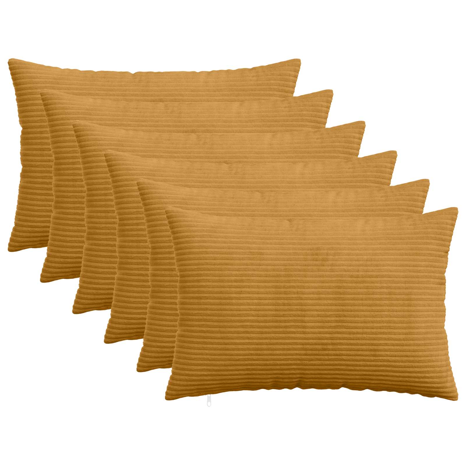Kussensloop 6 pcs HEERLEN Geel 40 x 60 cm corduroy image 1