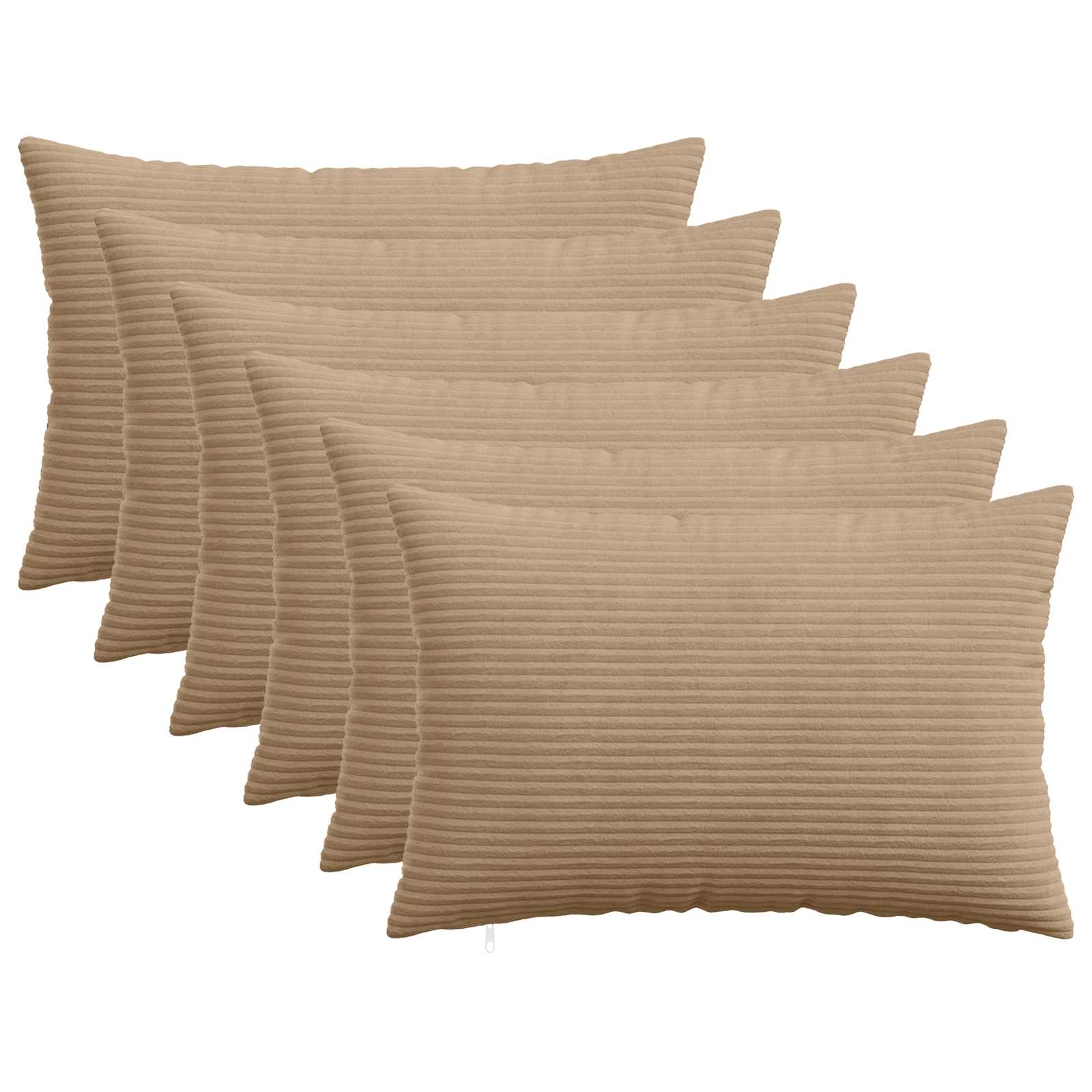 Kussensloop 6 pcs HEERLEN Bruin 40 x 60 cm corduroy image 1