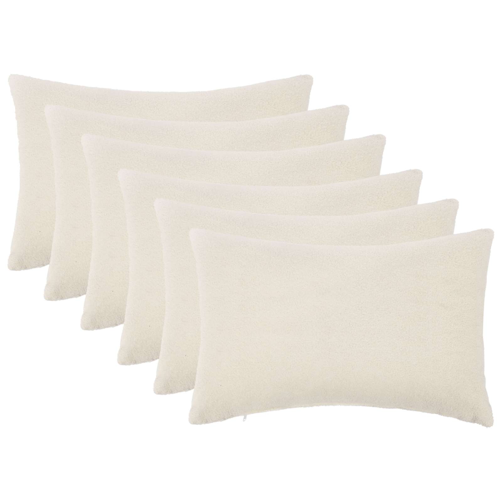 Kussensloop 6 pcs HEERLEN Crèmekleurig 40 x 60 cm Bouclé image 1