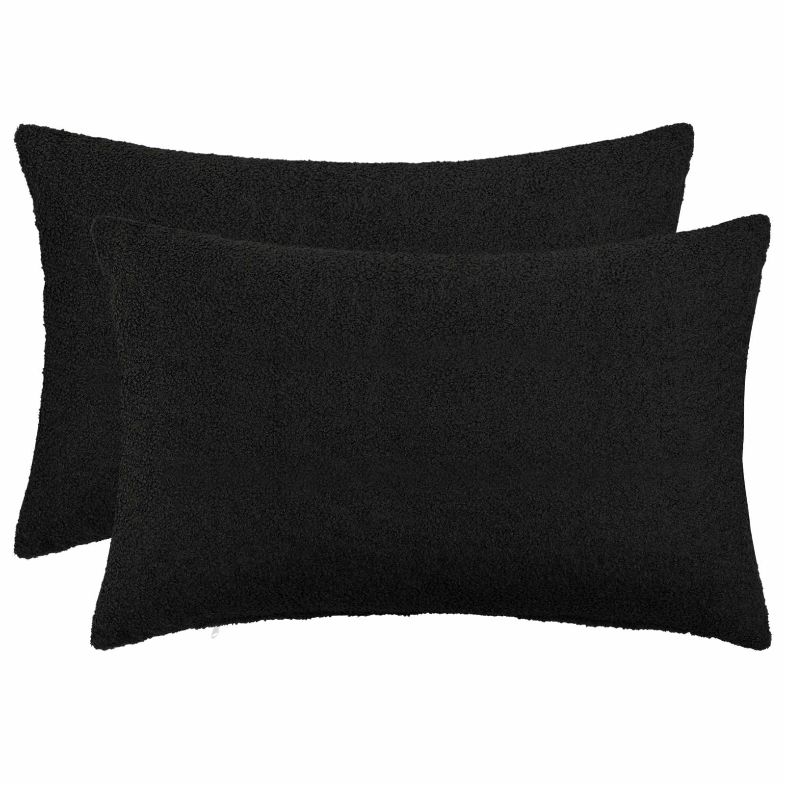 Kussensloop 2 pcs HEERLEN Zwart 40 x 60 cm Bouclé image 1