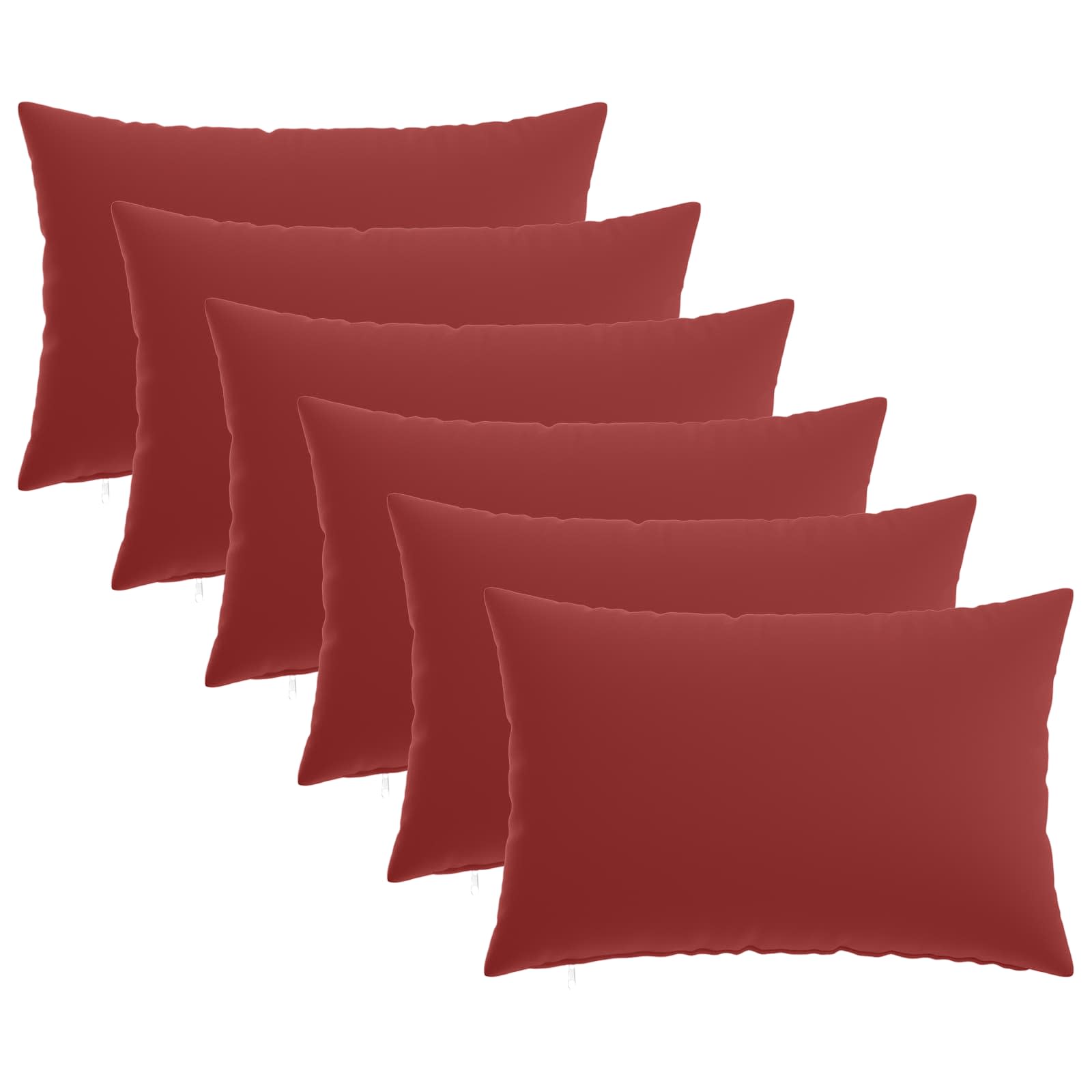 Kussensloop 6 pcs HEERLEN Wijnrood 40 x 60 cm Polyester image 1