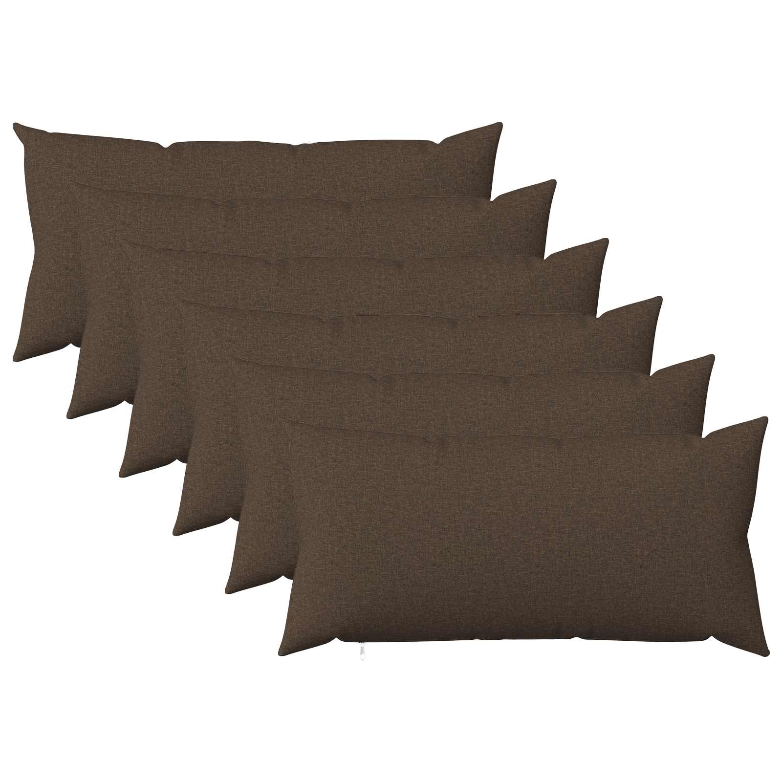 Kussensloop 6 st HEERLEN Taupe 40 x 70 cm Stof image 1