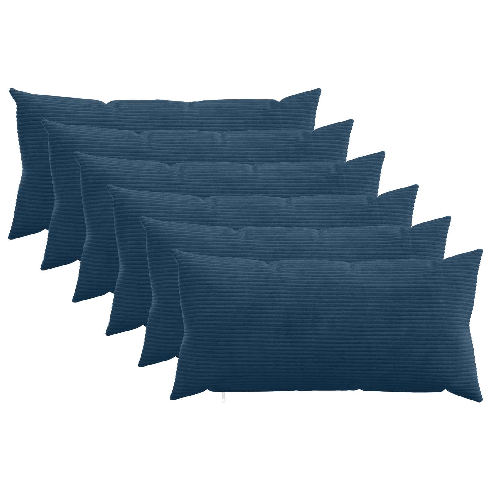 Kussensloop 6 pcs HEERLEN Marineblauw 40 x 70 cm corduroy image 1