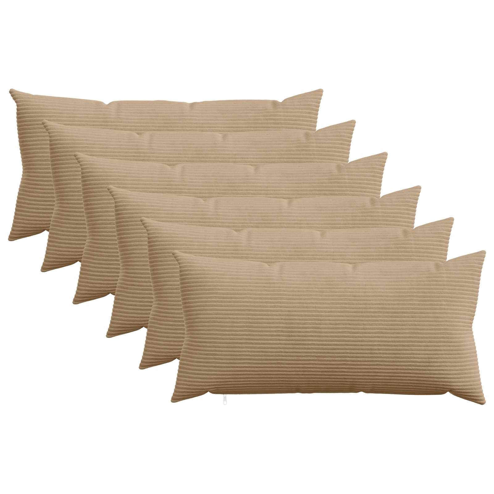 Kussensloop 6 pcs HEERLEN Bruin 40 x 70 cm corduroy image 1