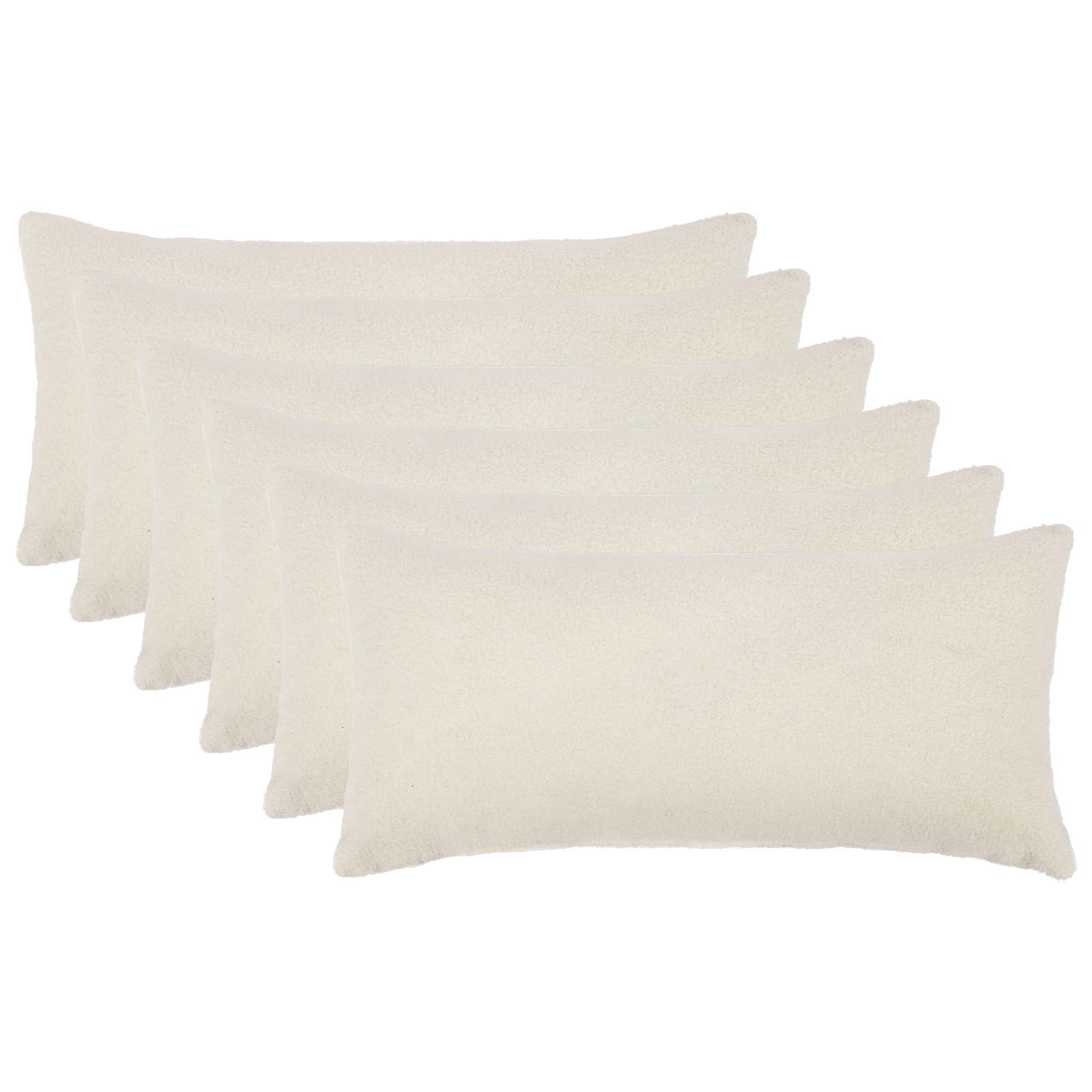 Kussensloop 6 pcs HEERLEN Crèmekleurig 40 x 70 cm Bouclé image 1