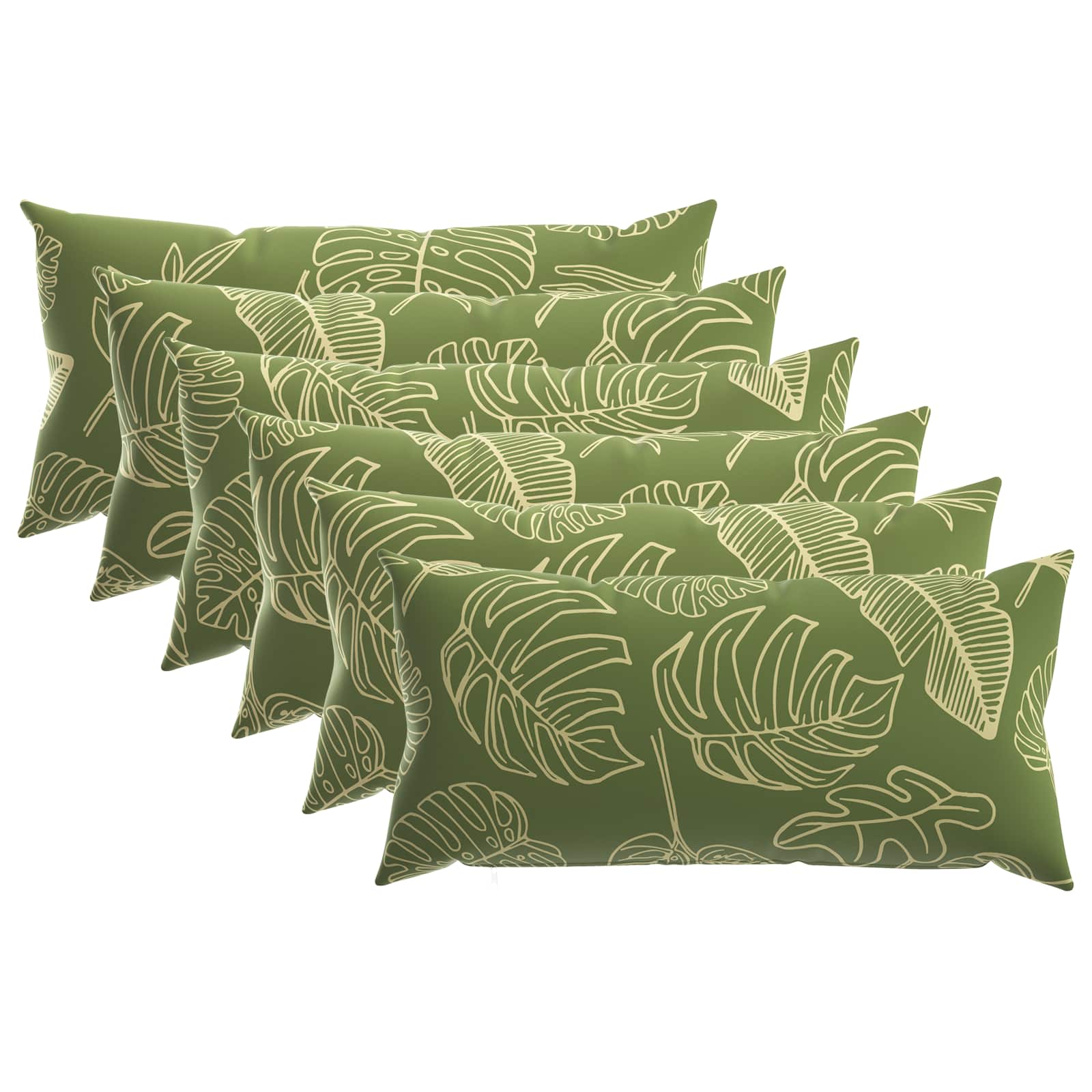 vidaXL Poťah na podložku 6 pcs HEERLEN Design s listami 40 x 70 cm