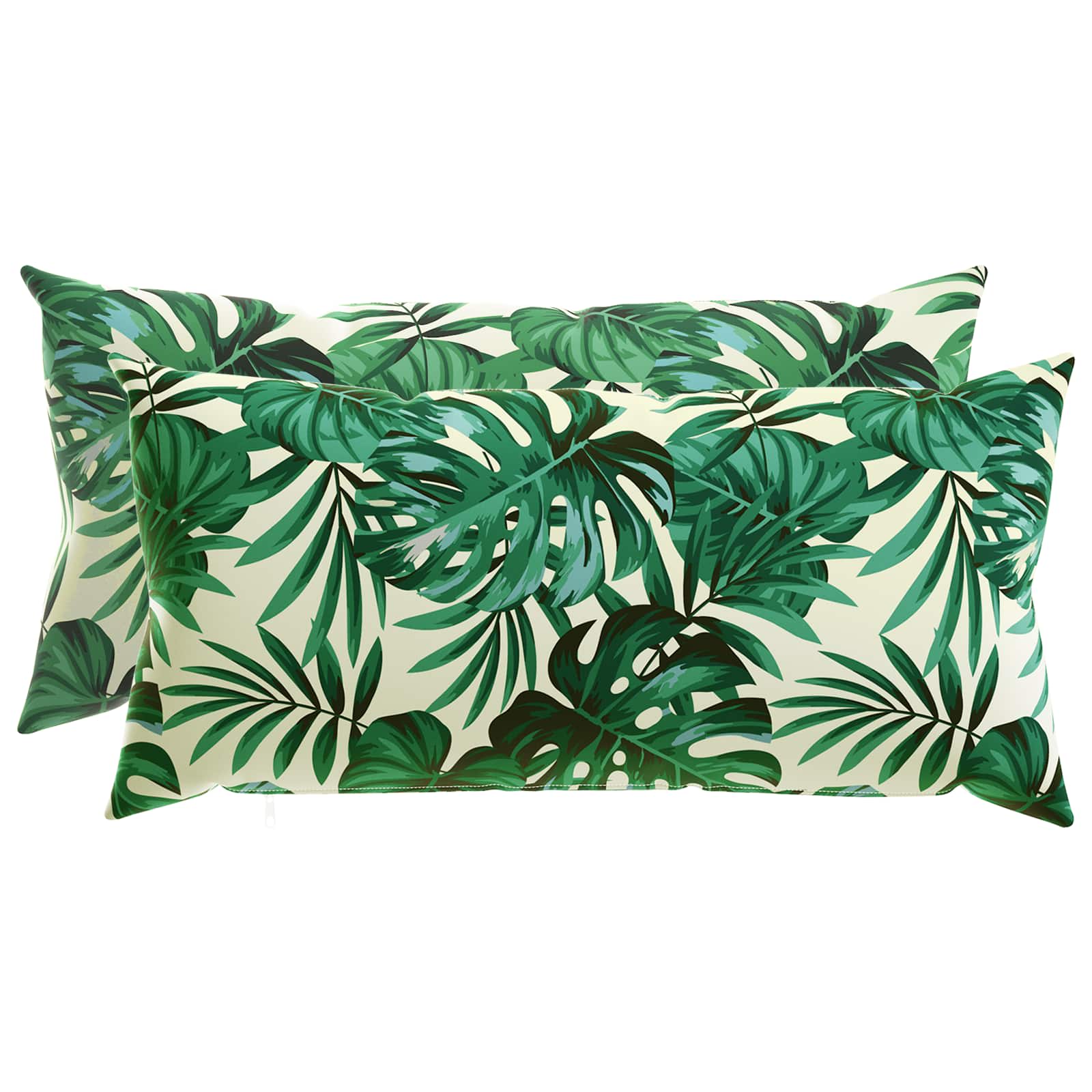 vidaXL Poťah na podložku 2 pcs HEERLEN Vzor s listami 40 x 70 cm