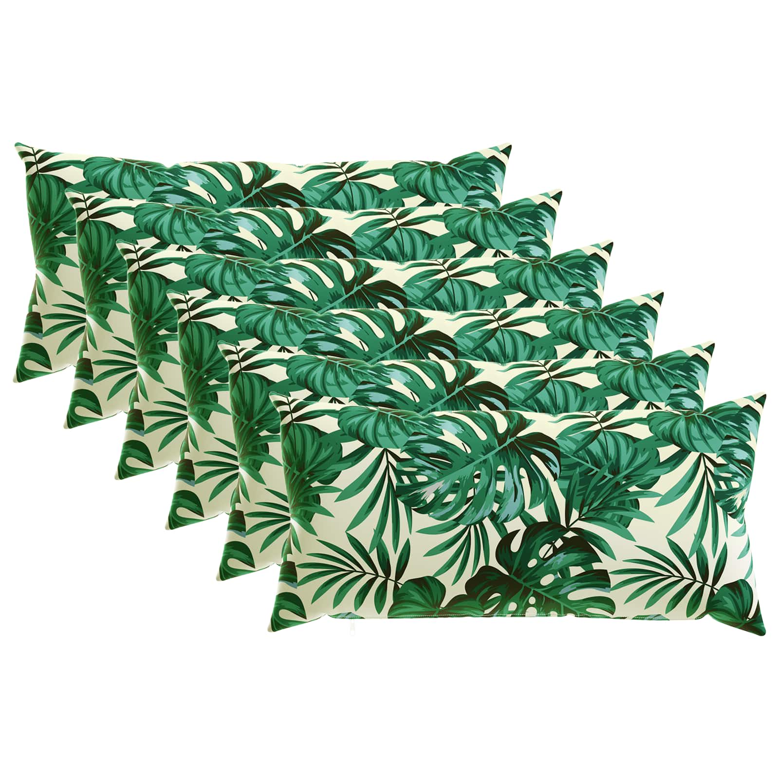 Kussensloop 6 pcs HEERLEN Bladpatroon 40 x 70 cm Polyester image 1
