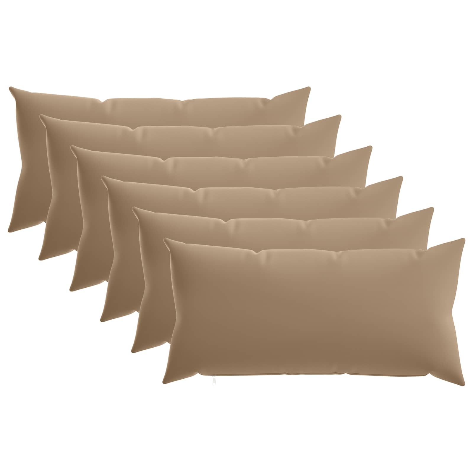 Kussensloop 6 st HEERLEN Taupe 40 x 70 cm Polyester image 1