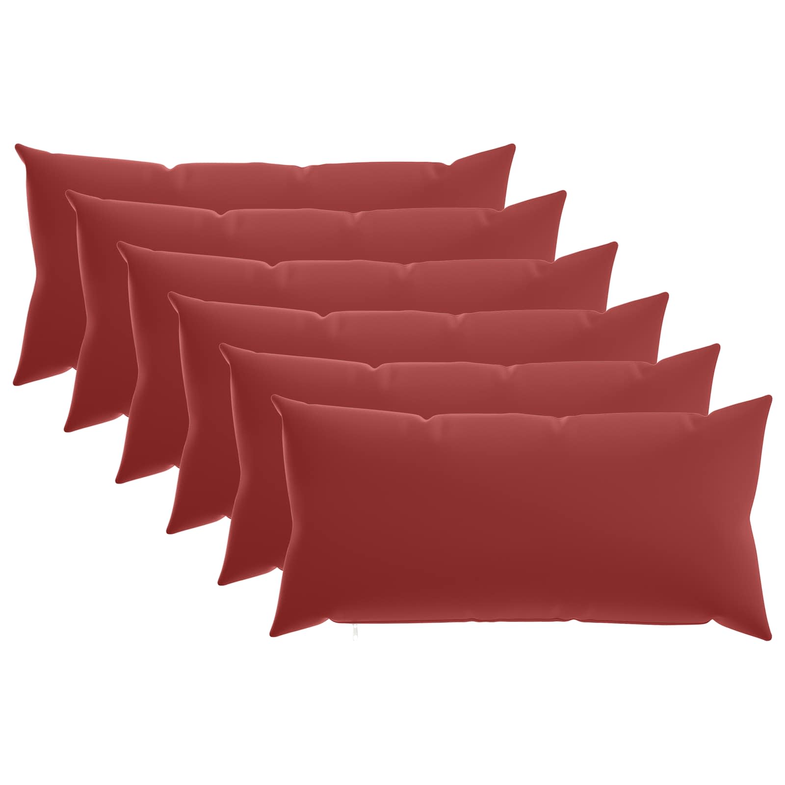 Kussensloop 6 pcs HEERLEN Wijnrood 40 x 70 cm Polyester image 1