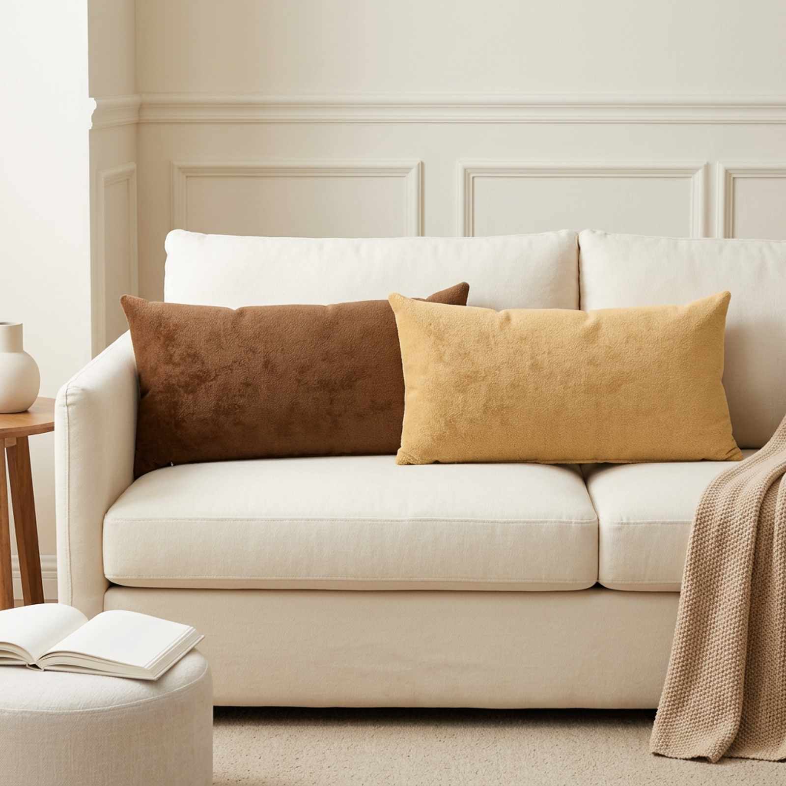 vidaXL Kissenbezug 12 stk. HEERLEN Taupe 40 x 80 cm Flanell