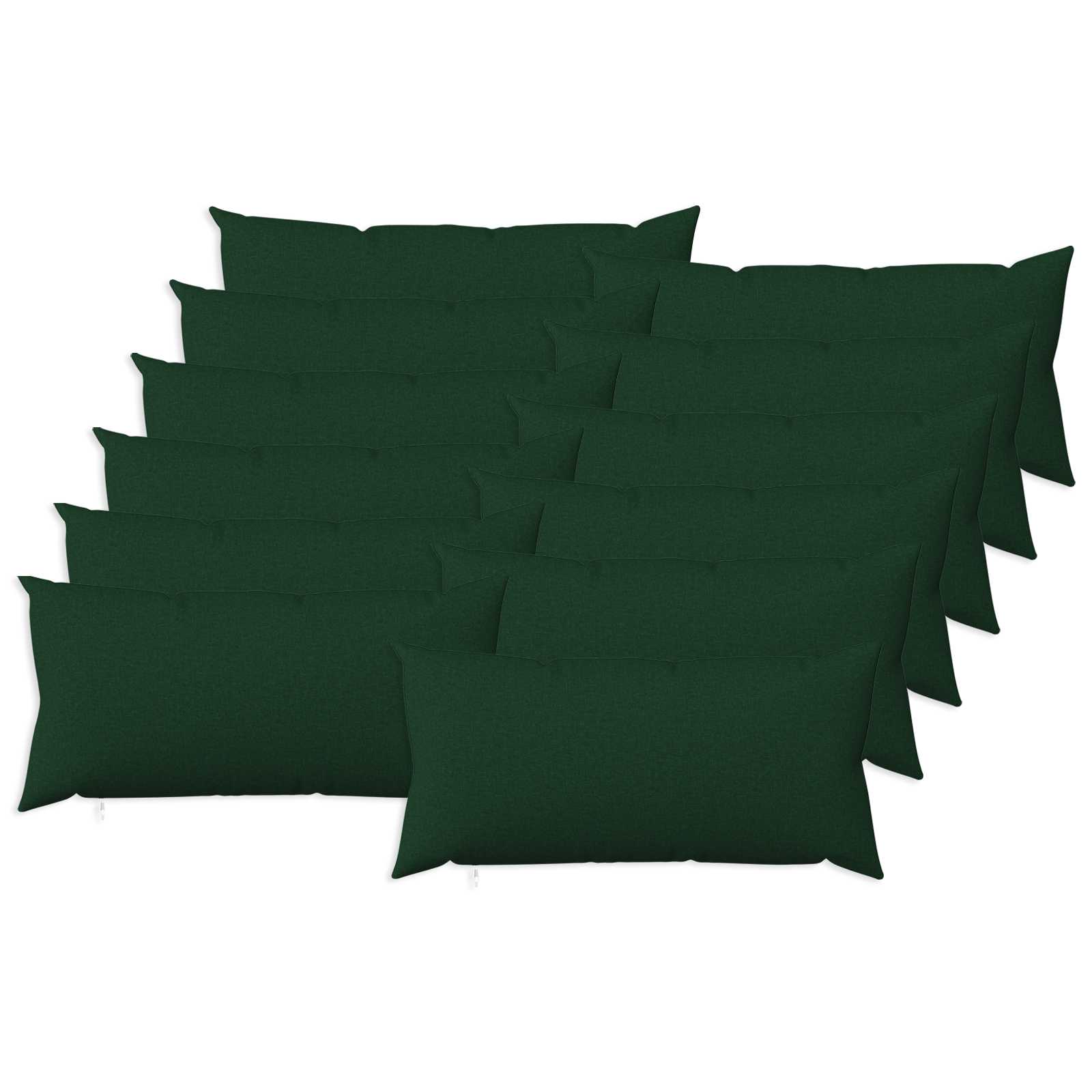 vidaXL Povlak na polštář 12 ks HEERLEN Tmavě zelená 40 x 80 cm Textil